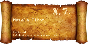 Matala Tibor névjegykártya